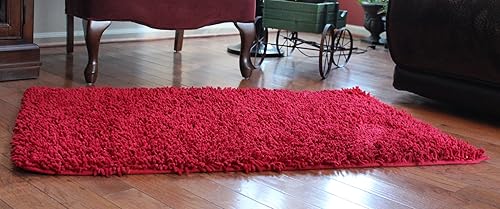 Miniatura 10 de Tache - Alfombras de baño para baño, felpilla de algodón rosa, pelo alto, 24 x 36 pulgadas, suave, absorbente, lanuda para todas las áreas, para