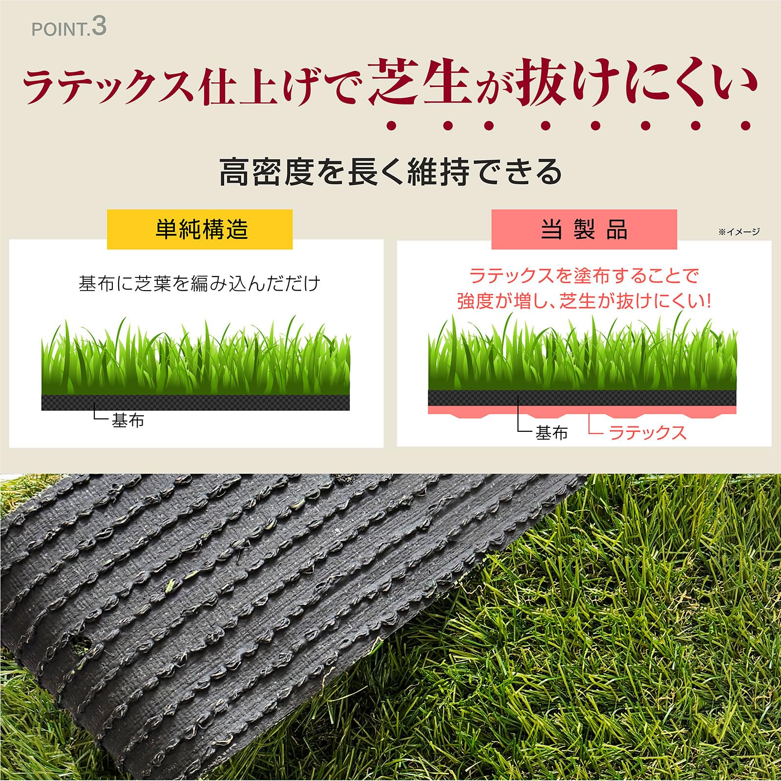 Amazon.co.jp: 人工芝 人工芝生 ふわふわ質感 芝丈20mm 超高密度 47万