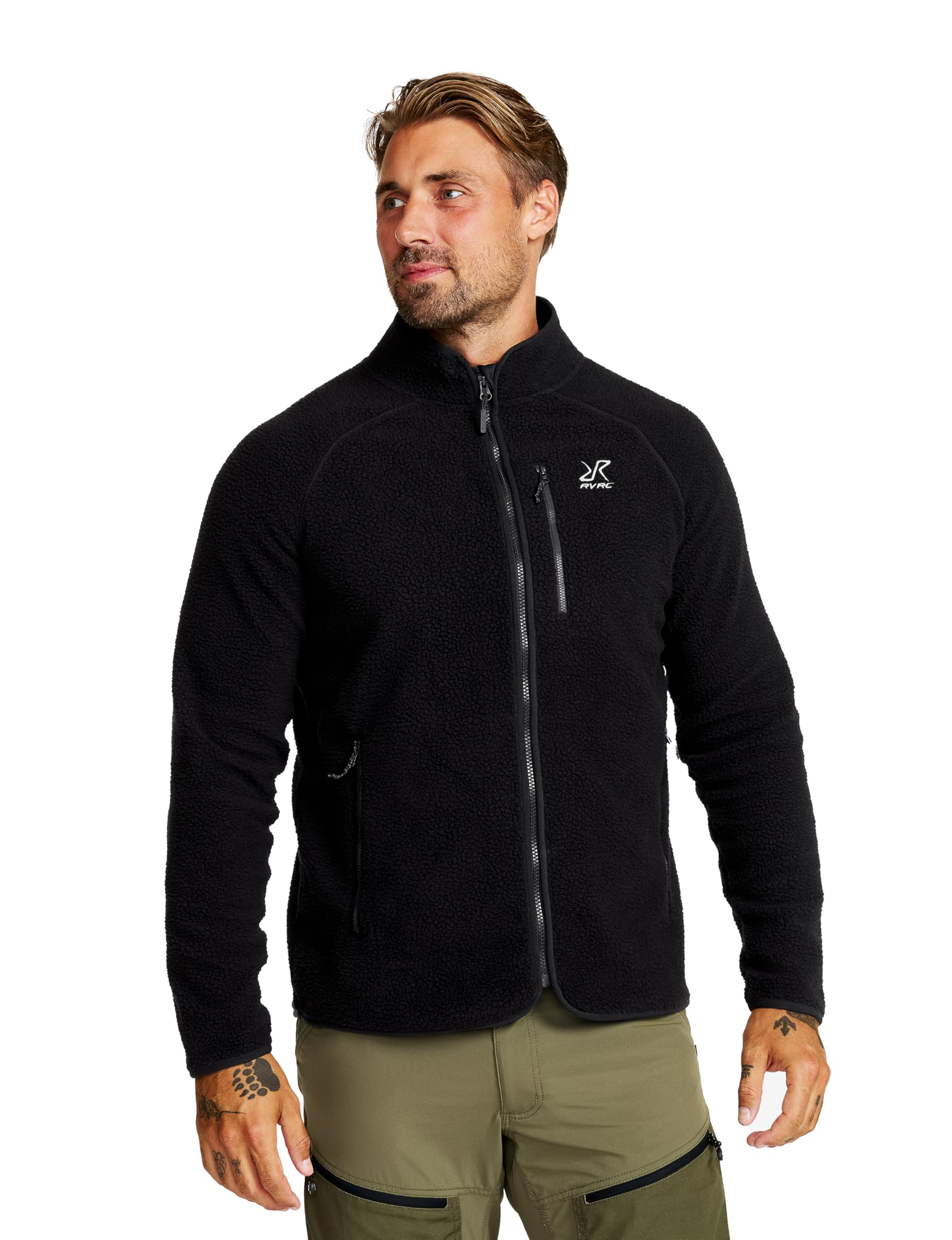 RevolutionRace Canyon Full-Zip Pile Fleece Meski, Polarowa kurtka outdoorowa, idealna do turystyki pieszej