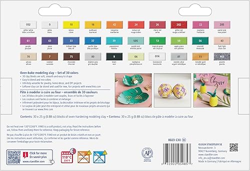 Miniatura 2 de STAEDTLER FIMO - Arcilla de modelado de polímero suave para hornear: kit de inicio de 30 piezas para joyas, esculpir y manualidades para