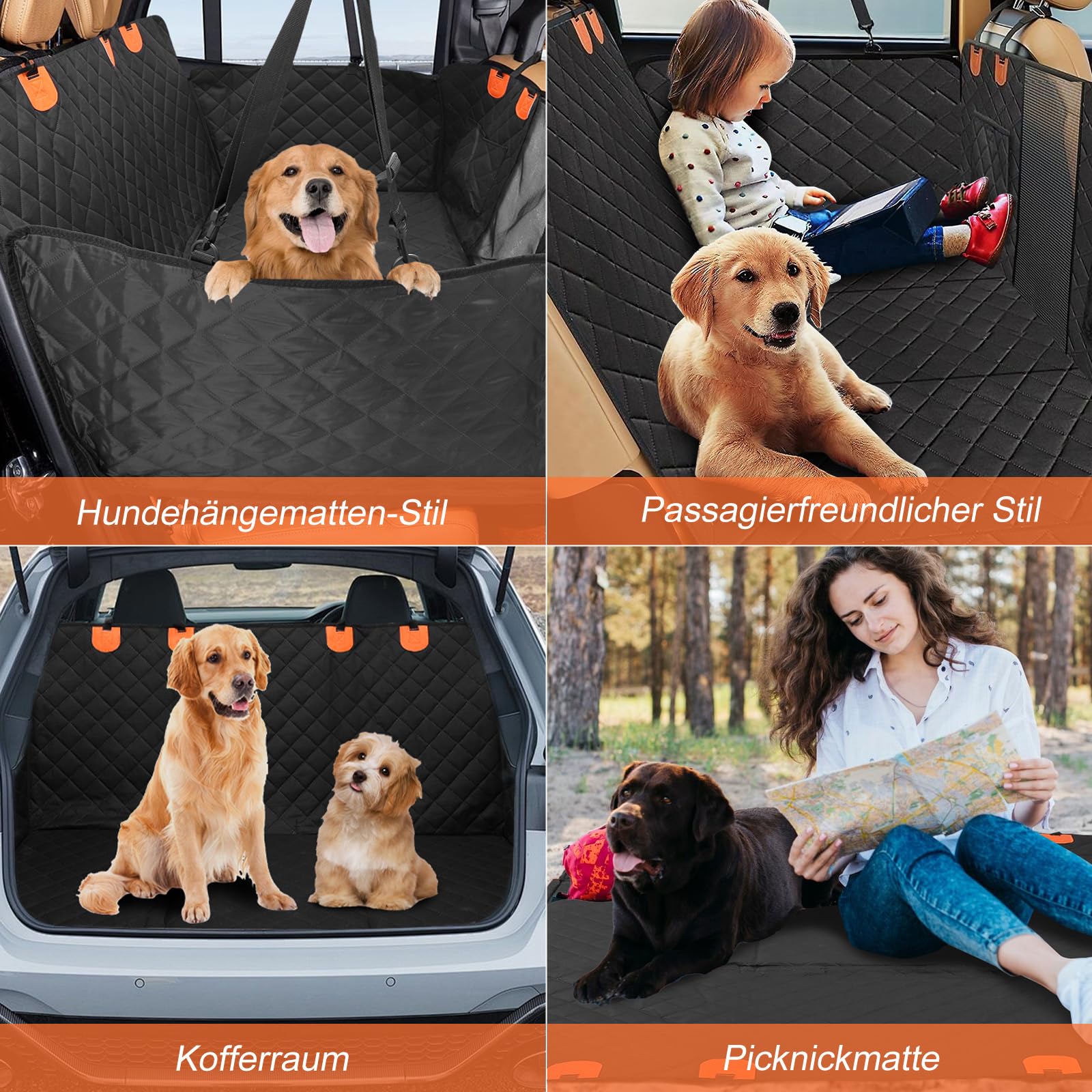 Manta Para Asiento Trasero De Coche Para Perros - Impermeable Y Antideslizante