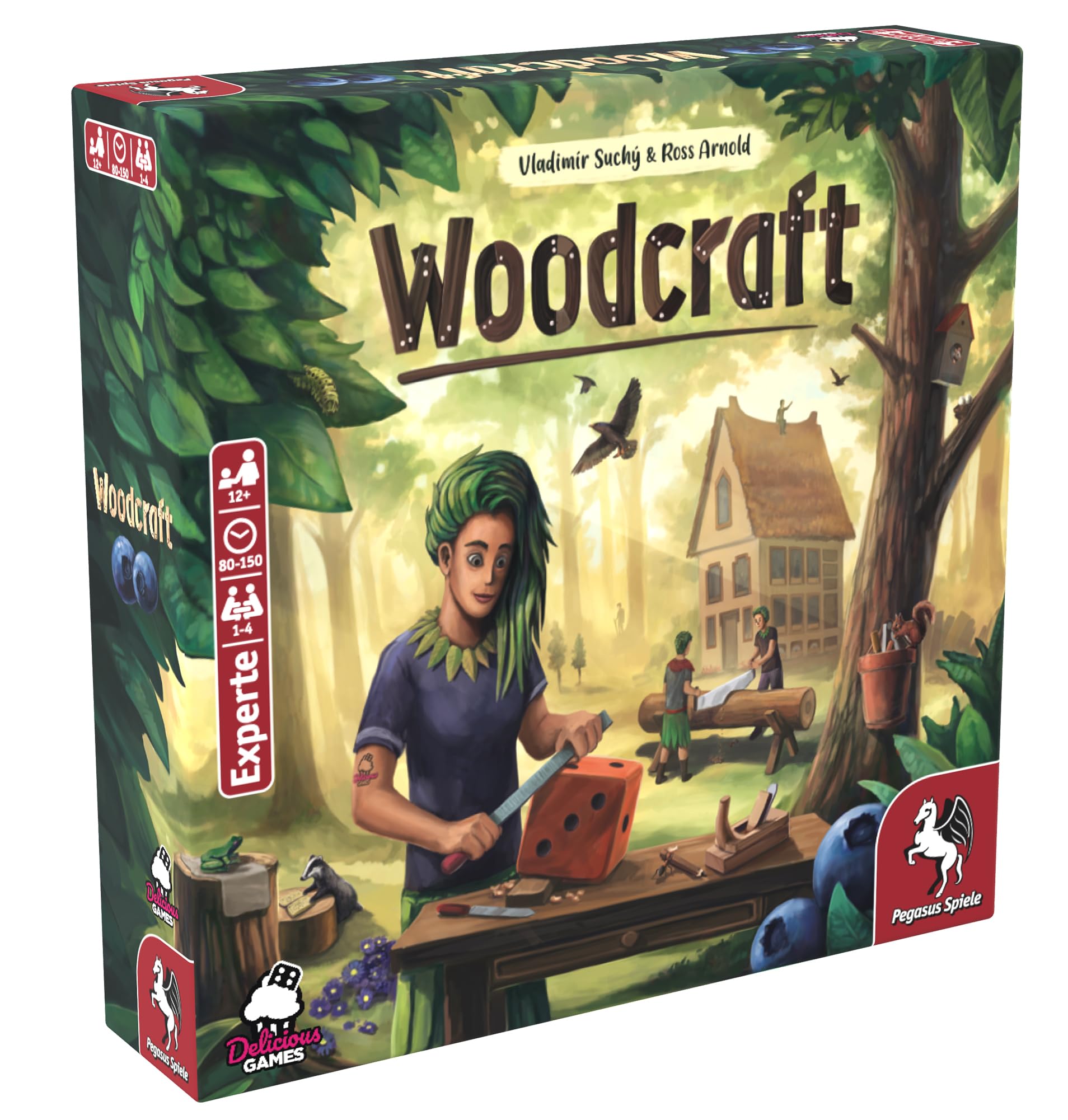 Pegasus Spiele 56250G - Woodcraft Brettspiel Expertenspiel