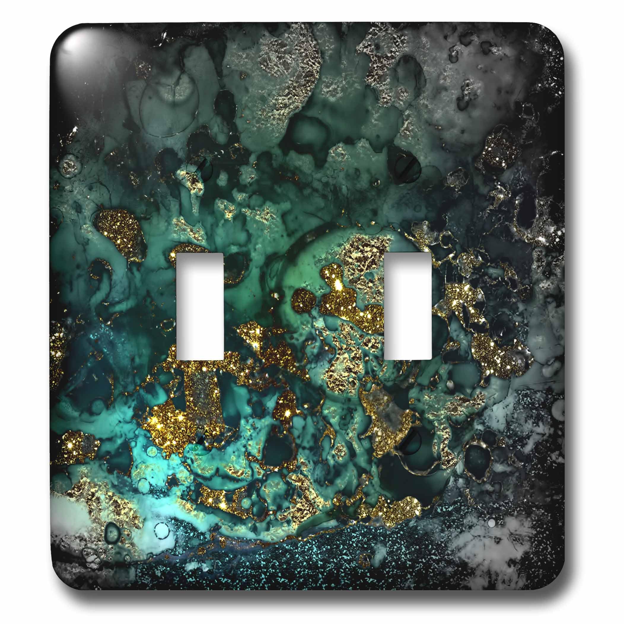 Interrupteur à baïonnette motif quartz malachite pour sublimer un salon chic