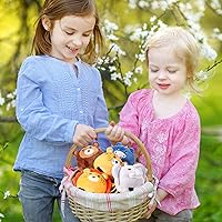 Vista 6 de Skylety 9 piezas de mini juguetes de animales de peluche a granel de 3.15 pulgadas, lindo llavero de peluche pequeño para niños, rellenos de bolsas