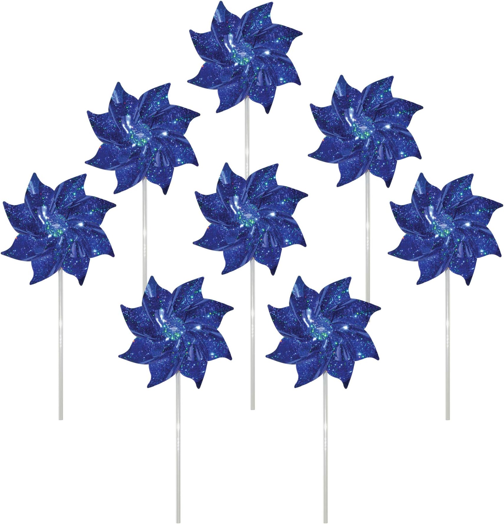25 Bulk Large 6” Blue Pinwheels for Child Abuse Prevention