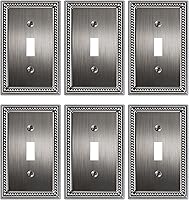 Vista 82 de Paquete de 2 cubiertas de placa de interruptor de luz de doble palanca, cubiertas decorativas de placa de doble interruptor Pearls, placa de pared