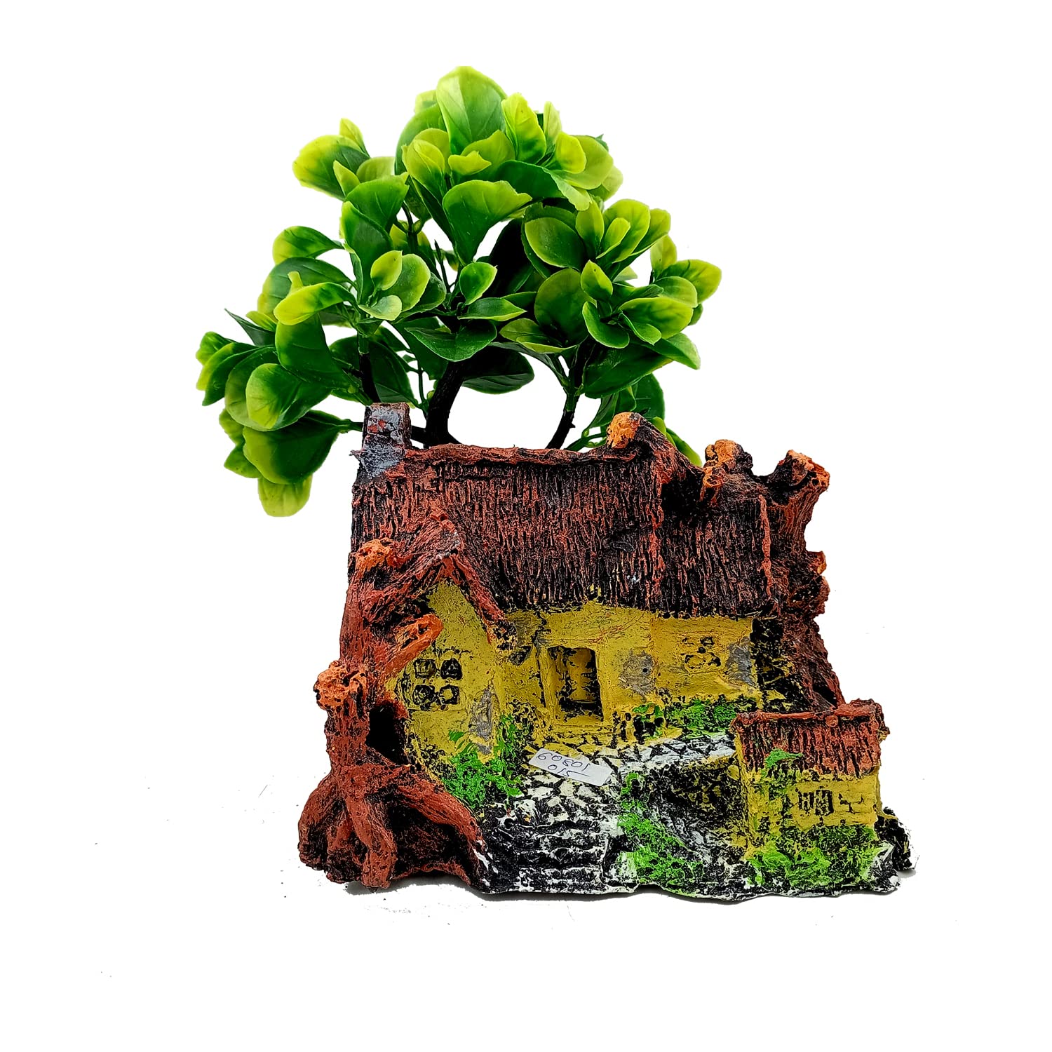 JAINSONS PET PRODUCTS Aquarium Decorations Hut Safe Resin Ornaments with Plastic Plants Small Fish House Hideout Decor Hiding Places for Freshwater and Saltwater Fish Tank Accessories (B0BNDMGTHX) Amazon Price History, Amazon Price Tracker