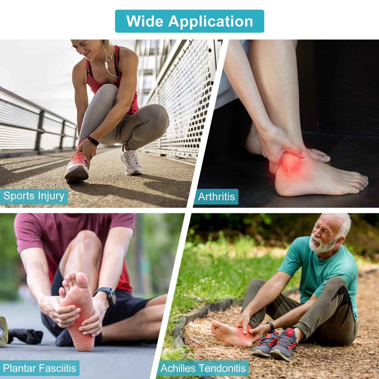 Yosoo Health Gear Knöchelbandage, Verstellbare Kompressionsfuß Orthese Mittelfußbruch, Atmungsaktive Neopren Verstauchung Plantarfasziitis Fußbandage, Sehnen Fersen Bandage für Fuss
