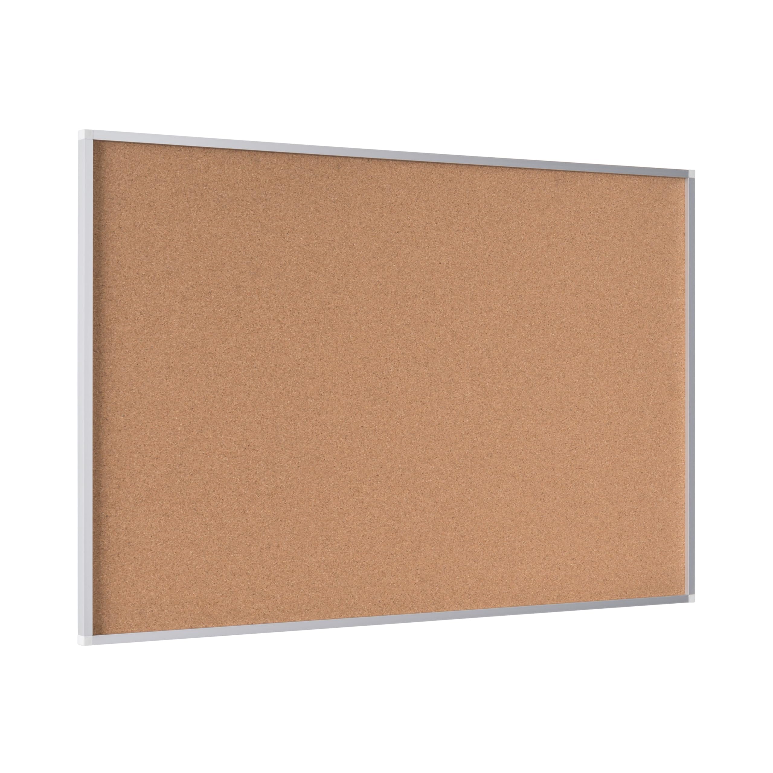 Bi-Office Earth Honesty - Kork-Pinnwand, naturfarbener Aluminiumrahmen, 900 x 600 mm