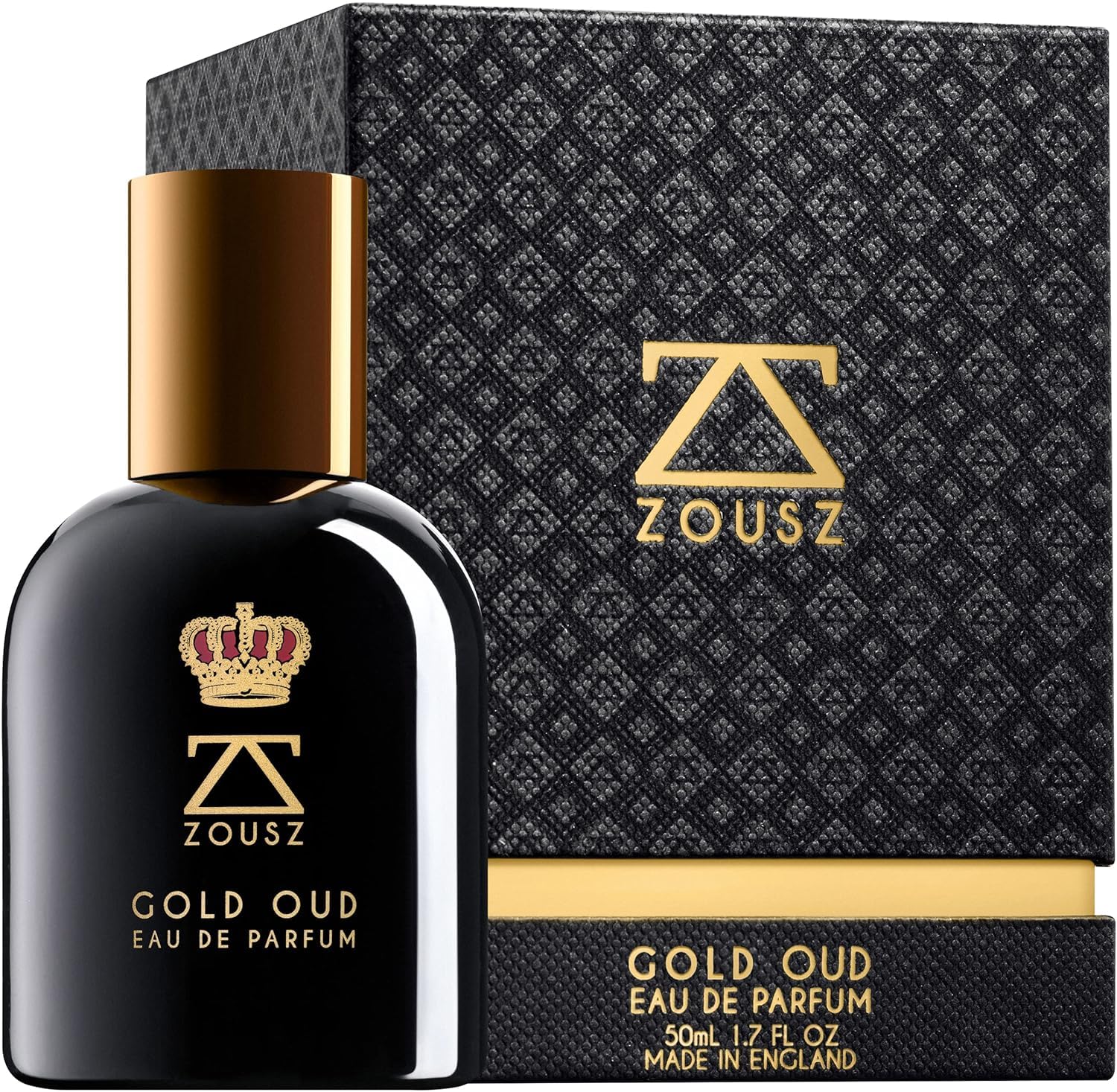 ZOUSZ Gold Oud Eau De Parfum - Erdiges Oud-Parfüm mit Himbeere, Zimt und weichem Moschus - Ein hypnotischer, reicher Duft