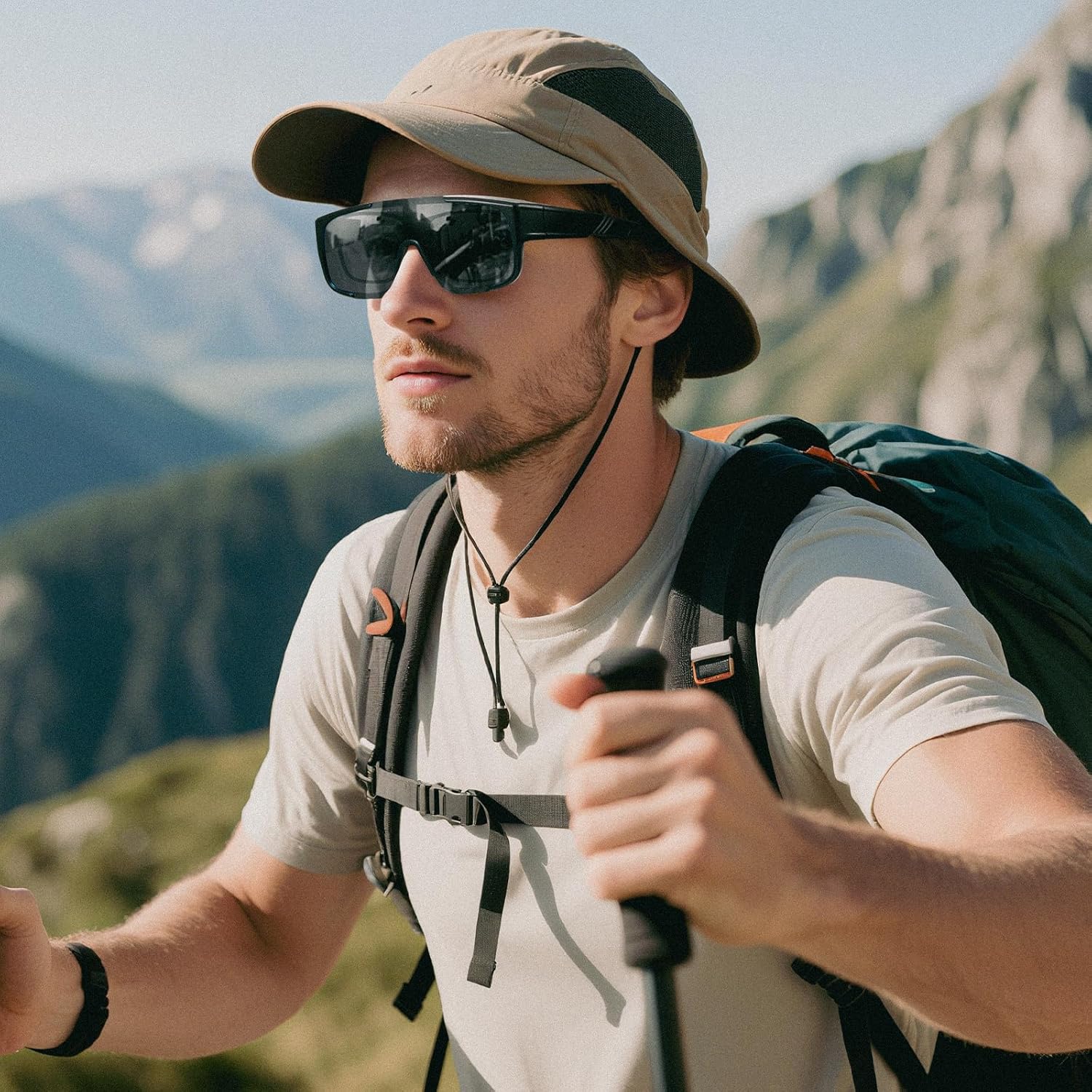 Fit Over Glasses Sunglasses for Men Polarized Sun Glasses Sports Wrap for Driving Cycling Running UV400 Protection - Image 3