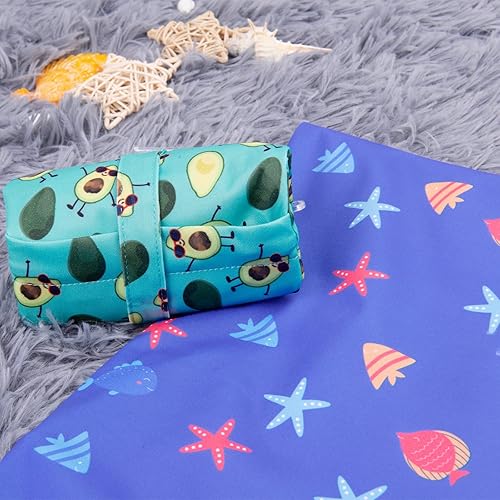 Miniatura 178 de ALVABABY 2 bolsas de pañales de tela para ropa húmeda, reutilizables con dos bolsillos con cremallera, para viajes, playa, piscina, guardería, 01