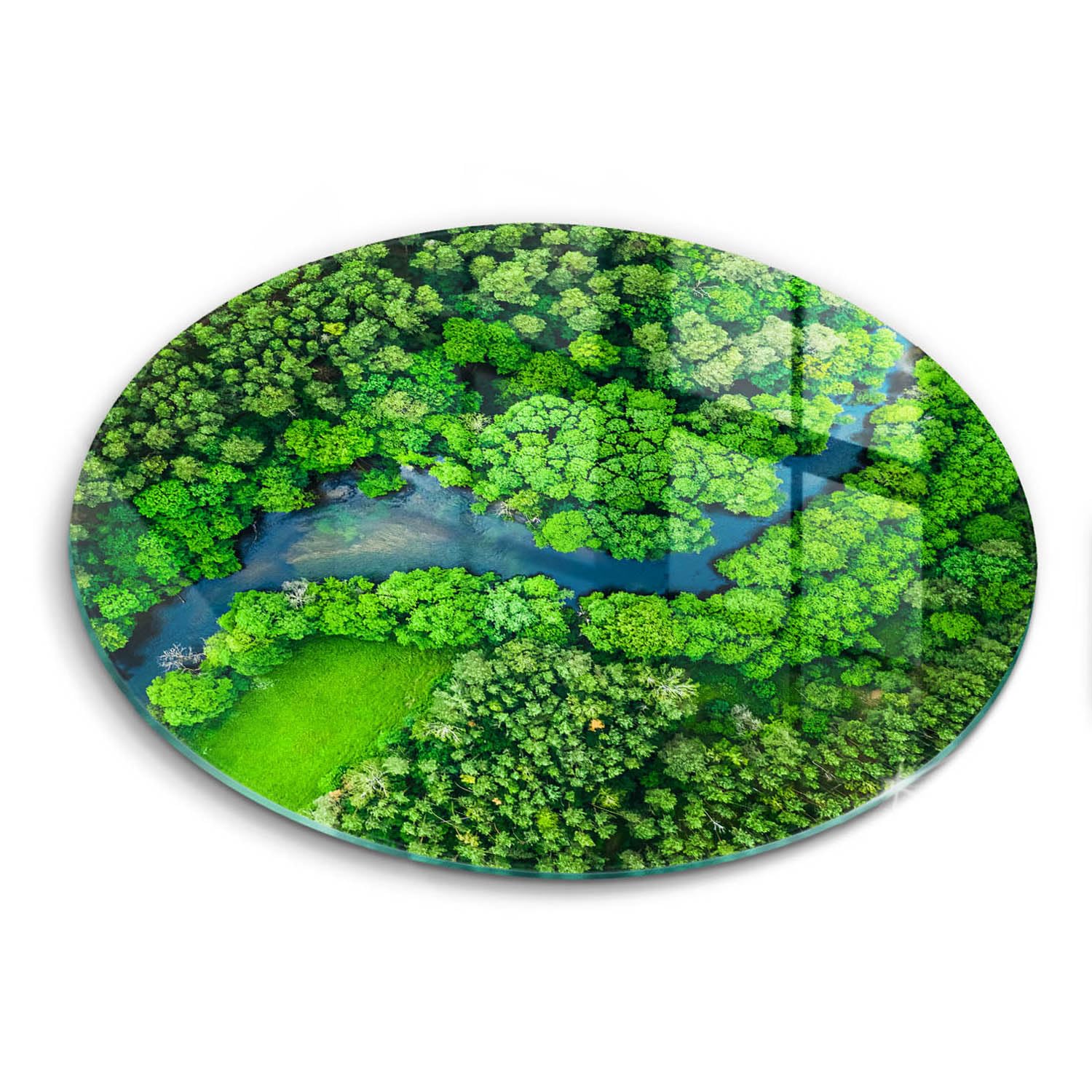 Planche à découper induction 40cm protection plaque Wallfluent forêt