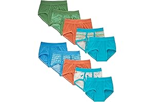 2T Boys Pure Comfort Super Soft Tagless Smooth Underwear - 10 pack