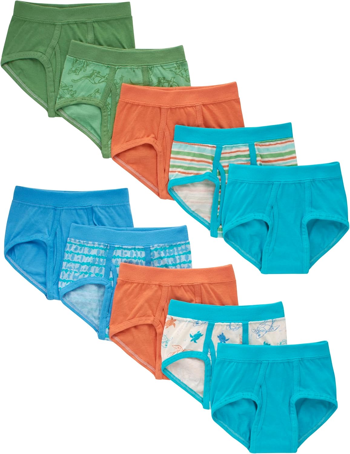 Hanes Toddler Boys' Underwear, Pure Comfort 100% Cotton Boxer Briefs & Briefs Available, 10-Pack, Assorted, 2-3T