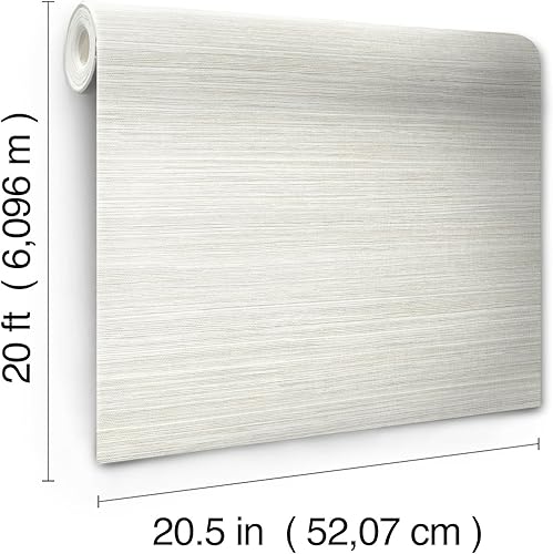 Miniatura 5 de York Wallcoverings PSW1279RL - Papel tapiz para despegar y pegar con diseño de cola de gata, color blanco