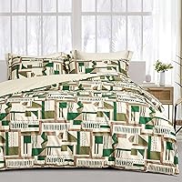 Vista 10 de SLEEPBELLA Juego de edredón de muselina de doble capa lavada de 100 % algodón, tamaño Queen, bohemio azul y amarillo, esponjoso, grueso, a cuadros