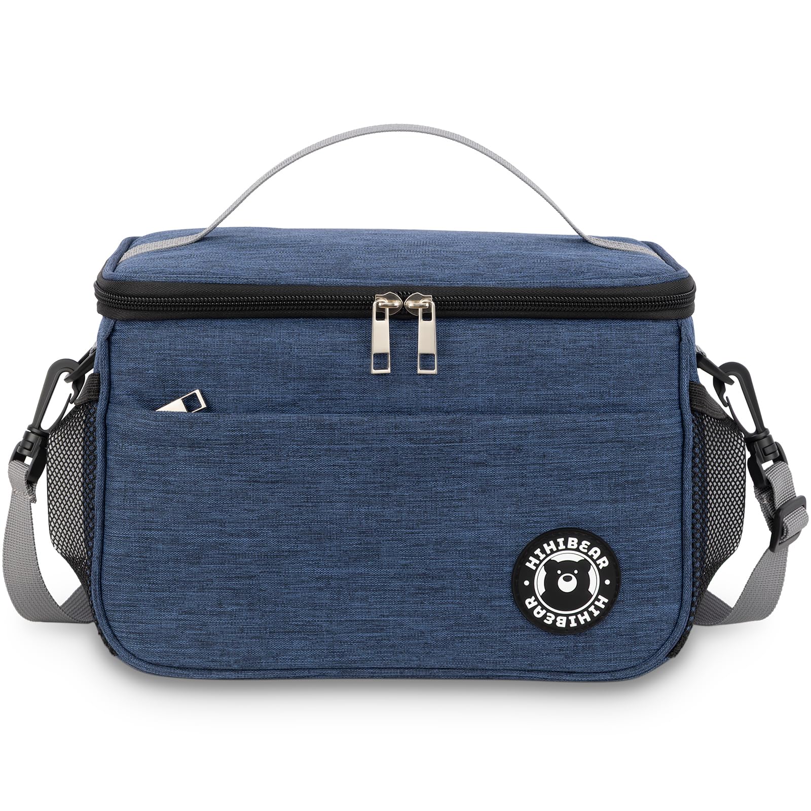 HIHIBEAR 6.4L / 9L Insulated Lunch Bag for Women & Men, Thermal Bento Lunch Bag, Pack Lunch Cool Bag Foldable for Work Office Travel Picnic
