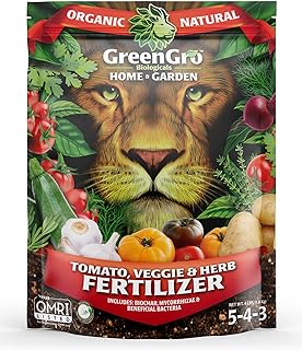 GreenGro Veggie, Herb, & Tomato Fertilizer - Outdoor & Indoor Plant Food...