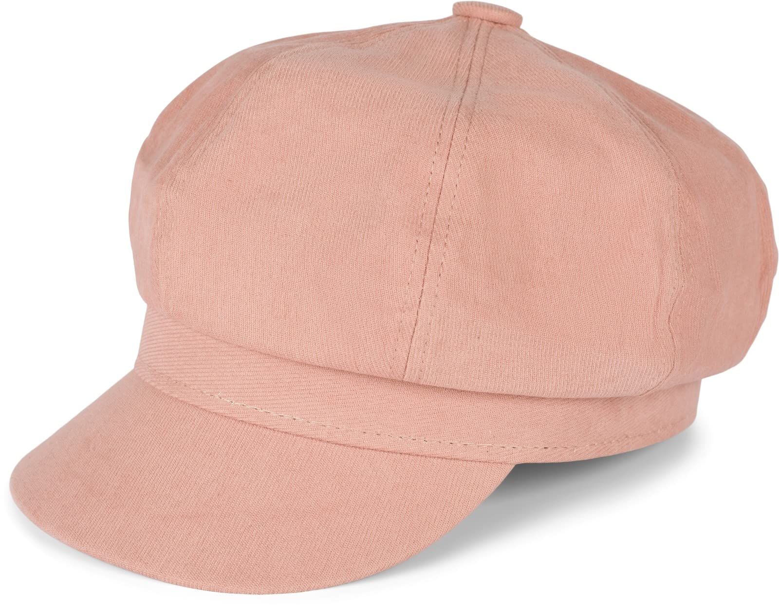 styleBREAKER Ladies Balloon Cap in Soft Fabric, Peaked Vintage Bakerboy Newsboy Cap 04023086, Rose