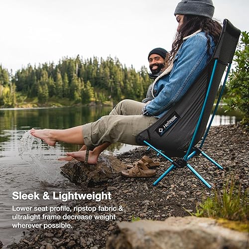 Miniatura 5 de Helinox Chair Zero - Silla de respaldo alto, 1.43 libras, ultraligera, silla de campamento de respaldo alto, mochilero, sillas plegables para