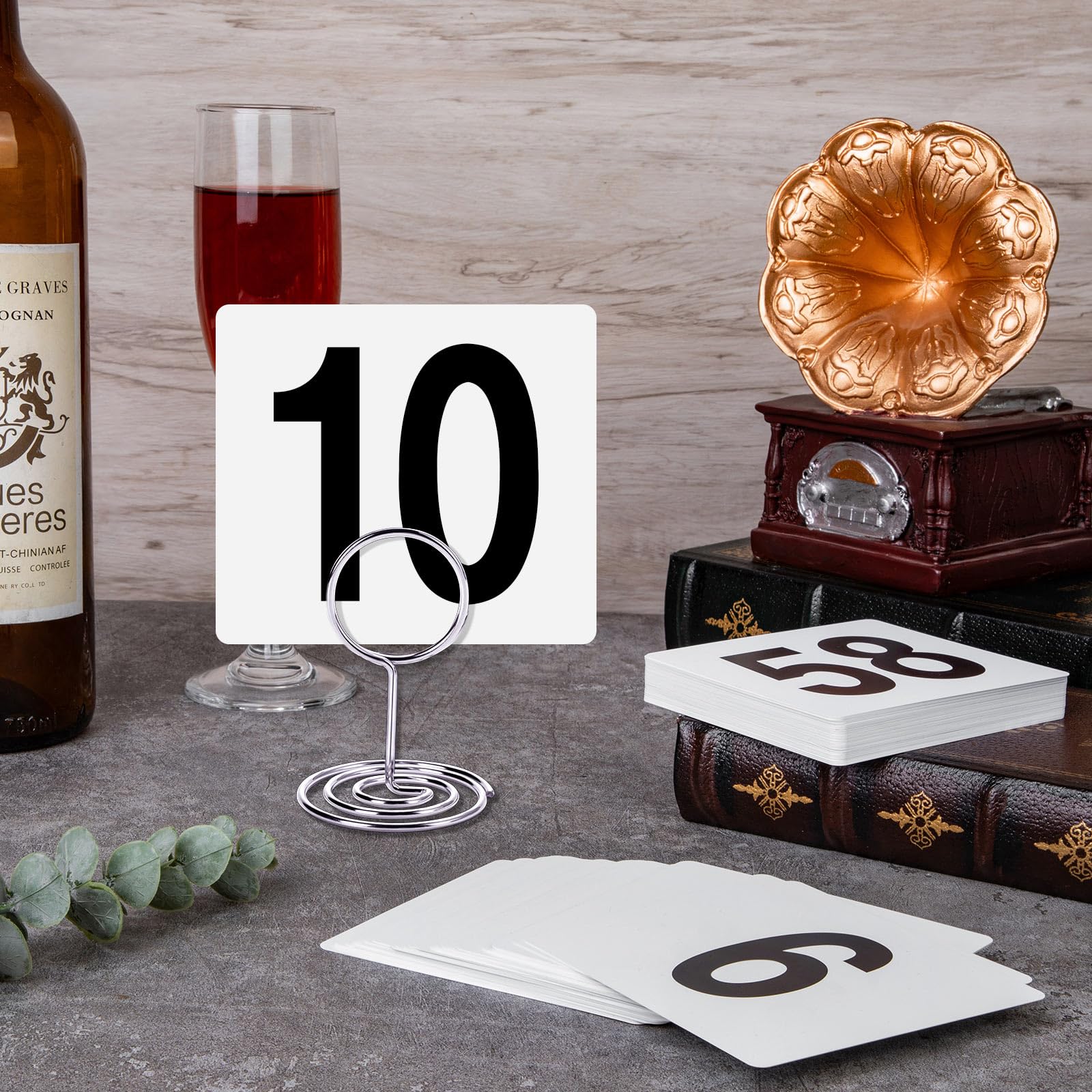 100 numeri da tavolo da 1 a 100, in plastica, double face, 10 x 9 cm, per matrimoni, ristoranti, ricevimenti, feste, anniversari, eventi