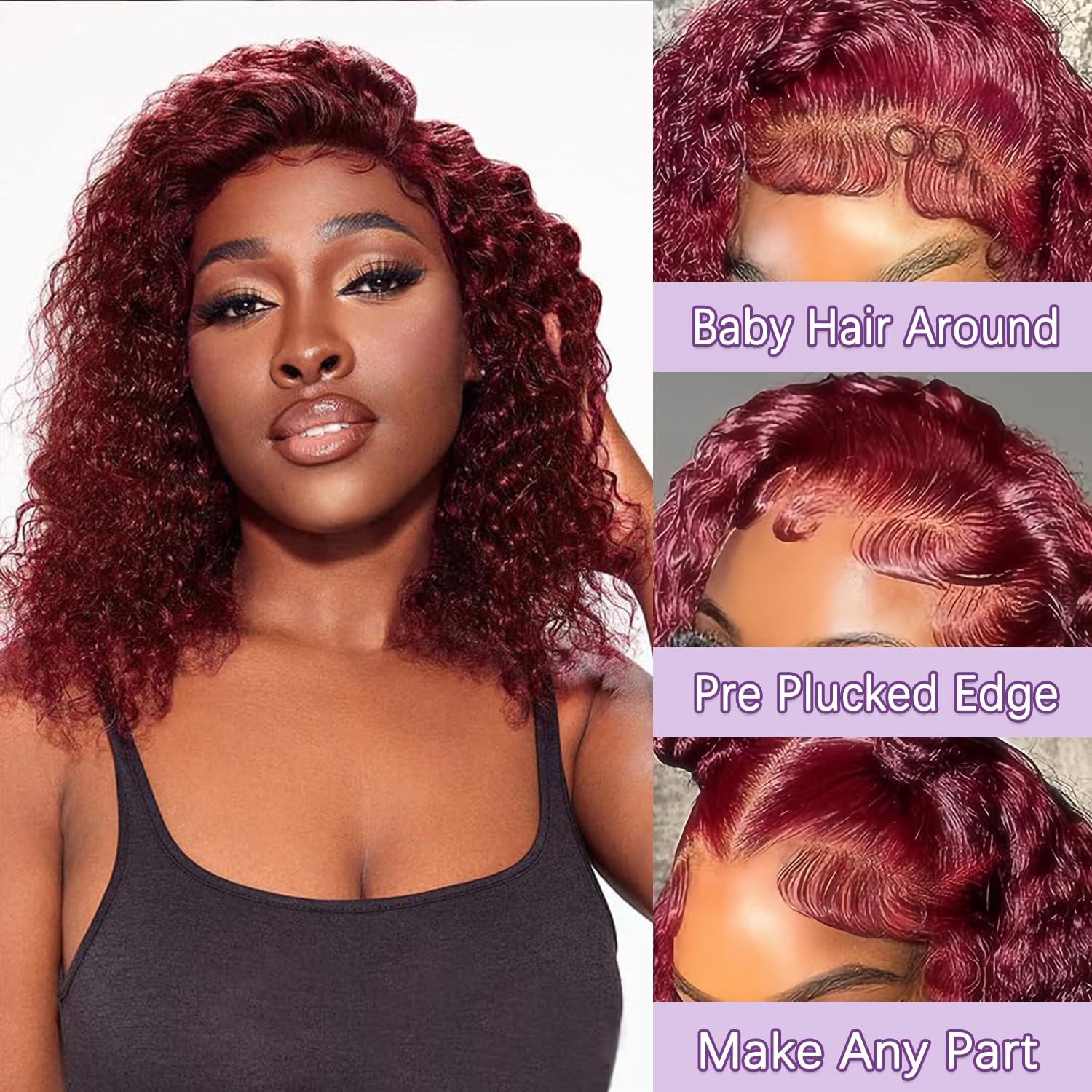 Human Hair Deep Curly Lace Front Wig