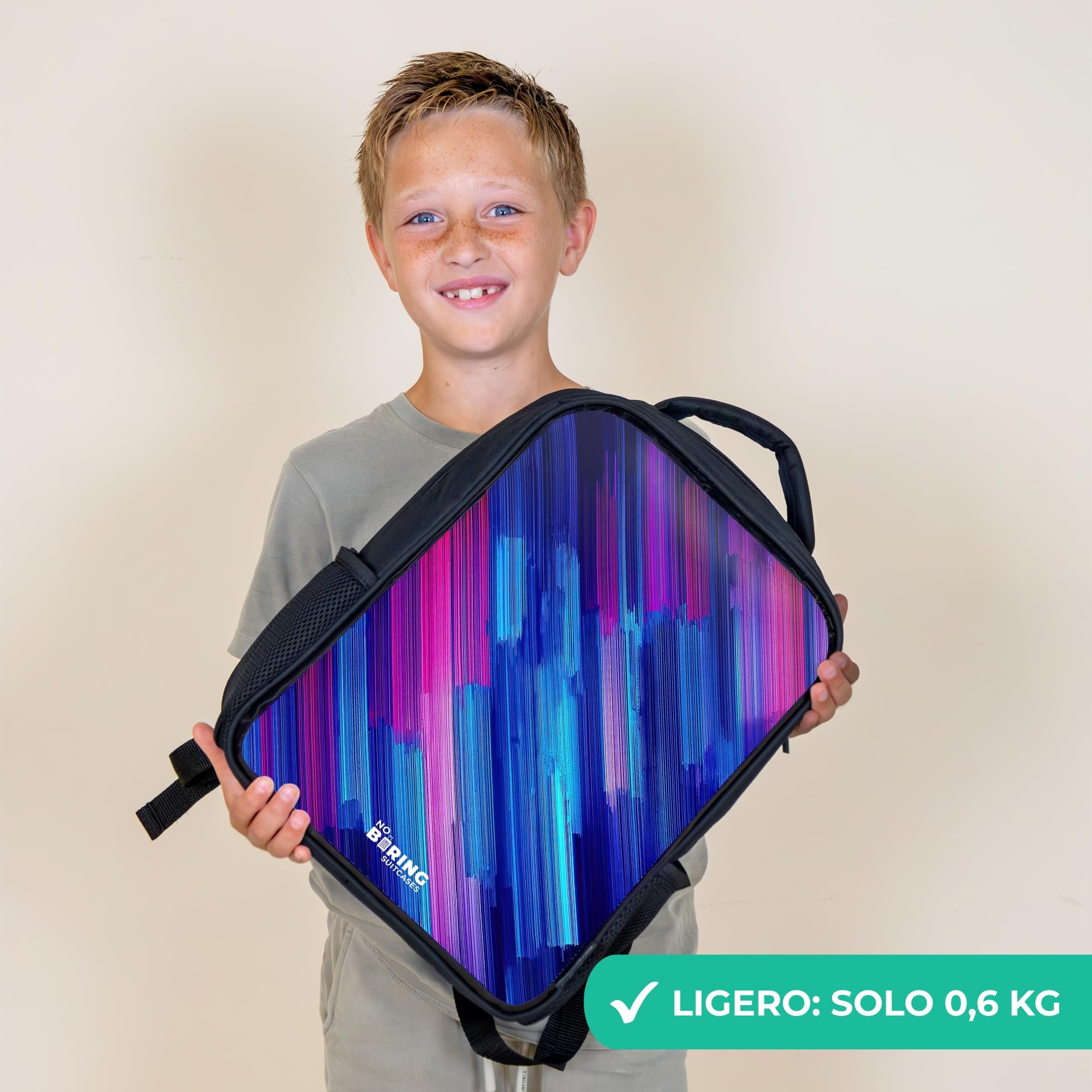 NoBoringSuitcases© Zaino Per Bambini Elementar Scuola Nero Zaini | 8L - Scolastici Backpack Da Viaggio Leggero Piccolo Zainetto School Bag Colorato Asilo Bimbo