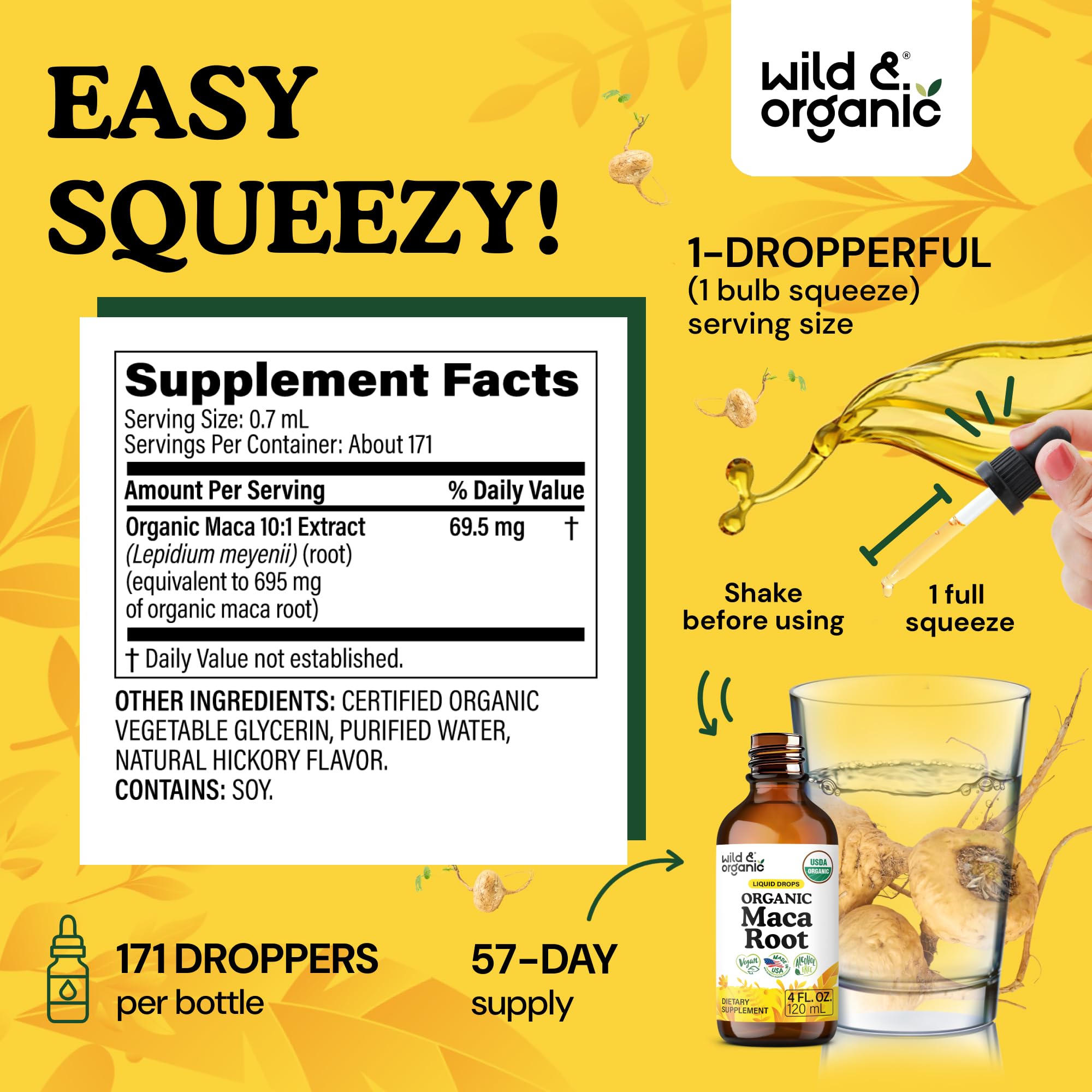 USDA Organic Maca Root Liquid Drops for Men & Women - Peruvian Maca - 4oz — Amazon image 3