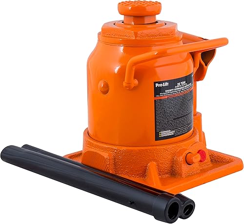 Miniatura 3 de Pro-Lift Gato hidráulico de botella de 20 toneladas Shorty - Gato portátil para automóvil de 40,000 libras de capacidad con mango de bomba para