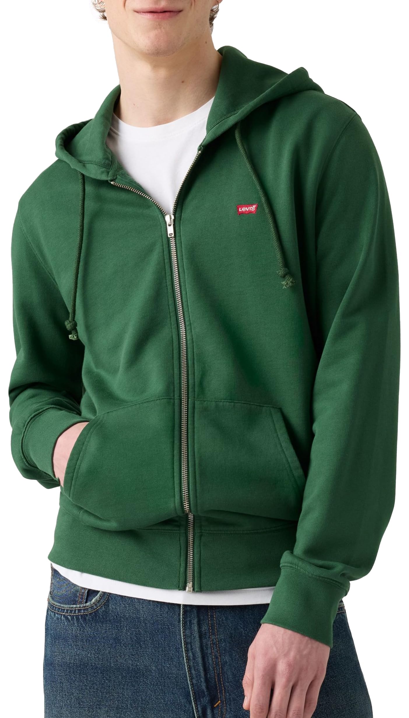Levi's The Original Hm Zip Up Dark Green, ciemnozielony, M