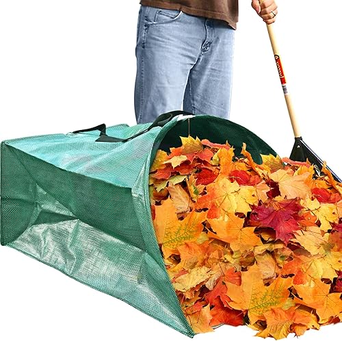 Miniatura 7 de EOONTOON Leaf Collector Leaf Bag Chute, Portable Pop Up Leaf Bags Garden Bag Leaf Bags Reusable, Foldable Dustpan Leaf Pick Up Tools Leaf Loader,