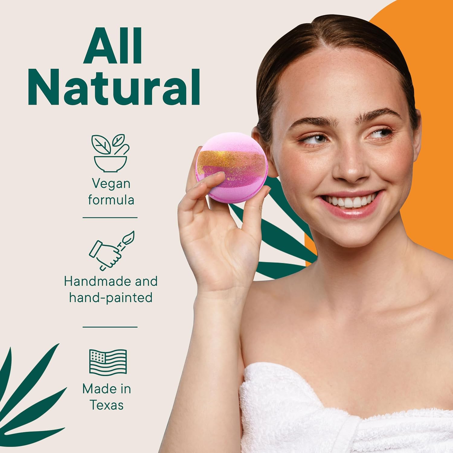 Latika Pink Topaz Bath Bomb - Pink Amber, Vanilla, Orchid and Jasmine Petals for Skin Nourishment - Image 3