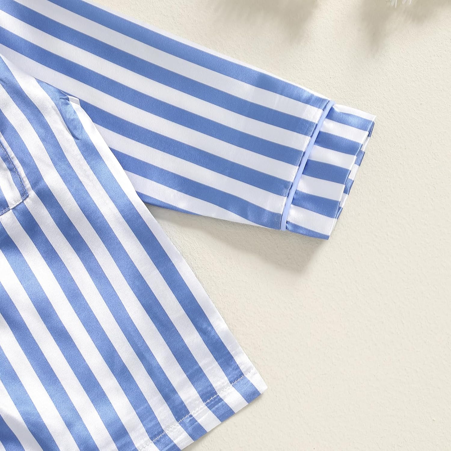 ZAXARRA Kid Baby Girl Boy Satin Pajamas Set Lapel Button Down Silk Shirt Top Pants Children Lounge Clothes Sleepwear Suit - Image 4