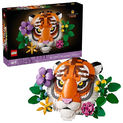 LEGO Art The Fauna Collection – Tiger, Building Set for Adults 18+ - New Home or Housewarming Gift Idea - Collectible DIY Kit for Men and Women Who Enjoy Arts and Crafts - 31217