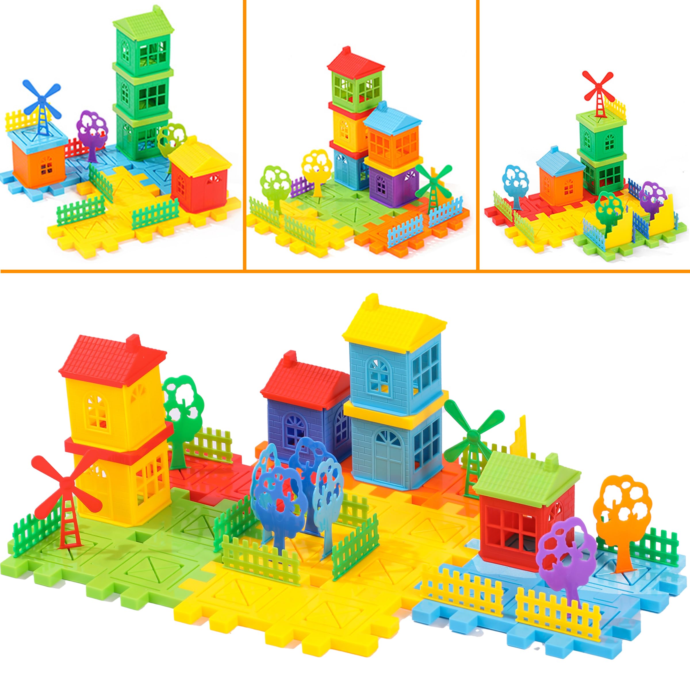 Amazon.com: KUTOI Waffle Blocks for Kids- 98 Piece Toddler