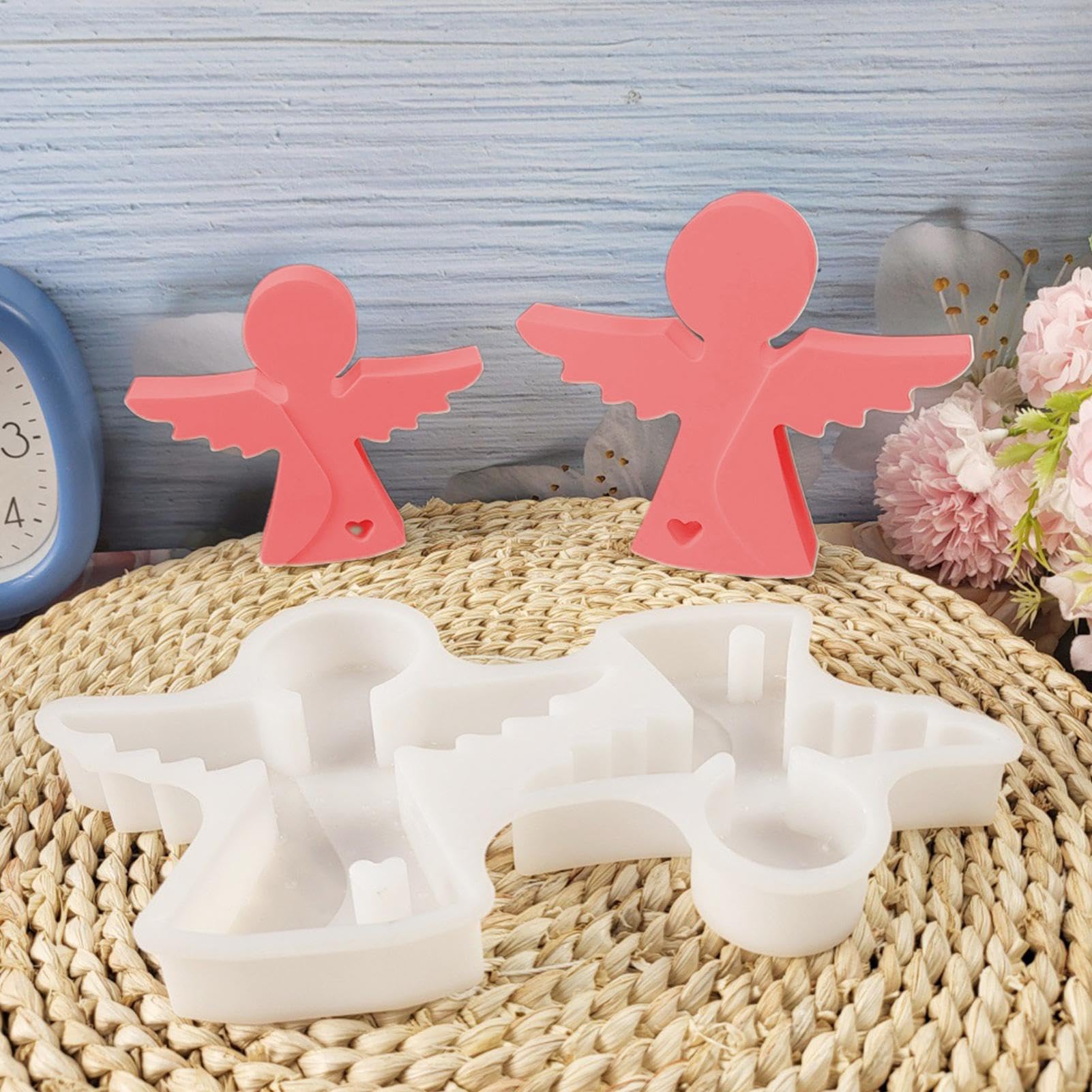 Stampo in silicone a forma di angelo: decorazioni per candele
