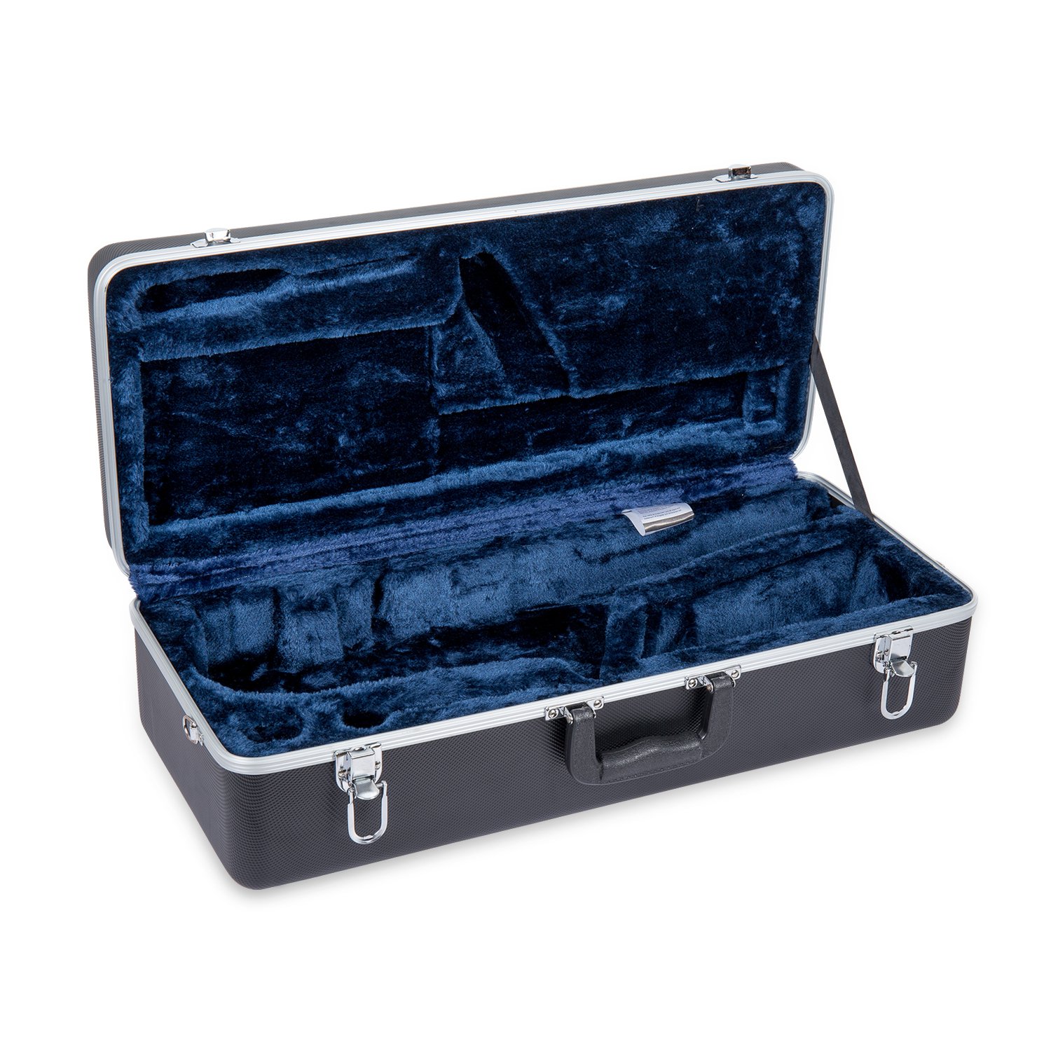 Crossrock Custodia Rettangolare in ABS per Sassofono Tenore | Finitura Nera con Motivo Diamante (Black), Interno in Velluto Blu, Serratura Sicura, Tracolla Rimovibile