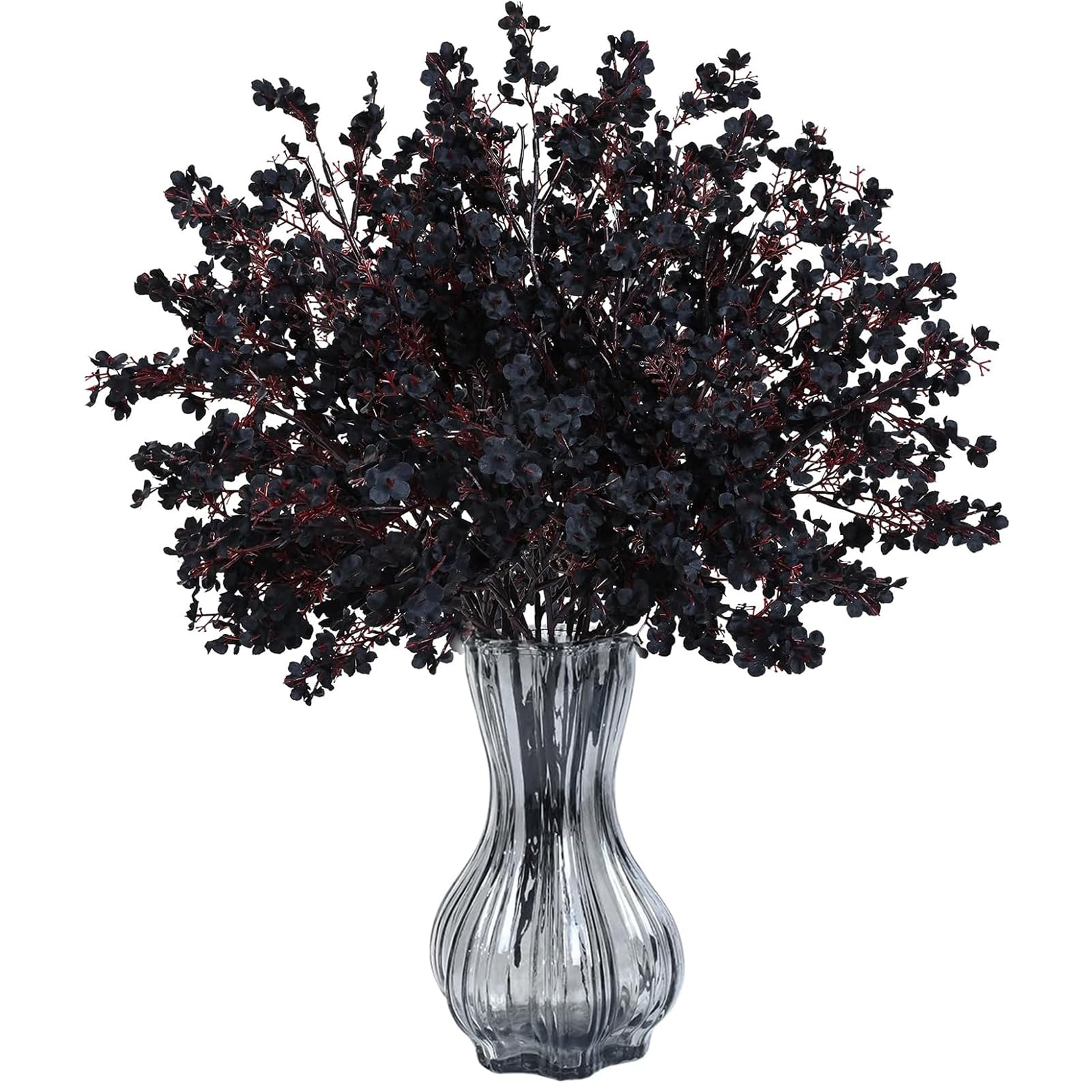 Gypsophila artificial de seda negra decorativa de tacto real para jardín de exterior