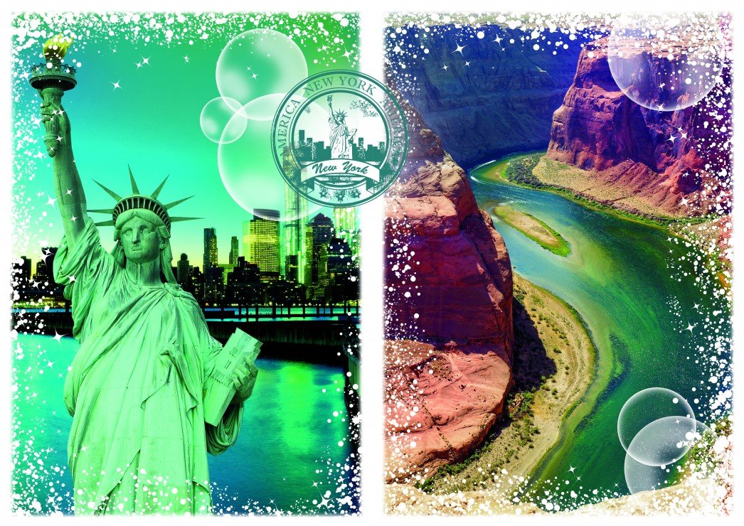 Puzzle 2000 elementów - Travel Around The World - USA