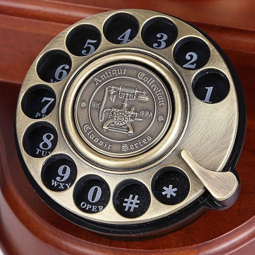 Amazon | レトロな固定電話ロータリーダイヤル付きレトロな電話