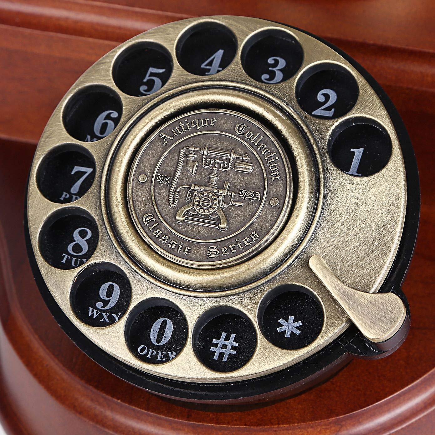 Amazon.co.jp: ロータリーダイヤル付きレトロな電話旧式のアンティーク