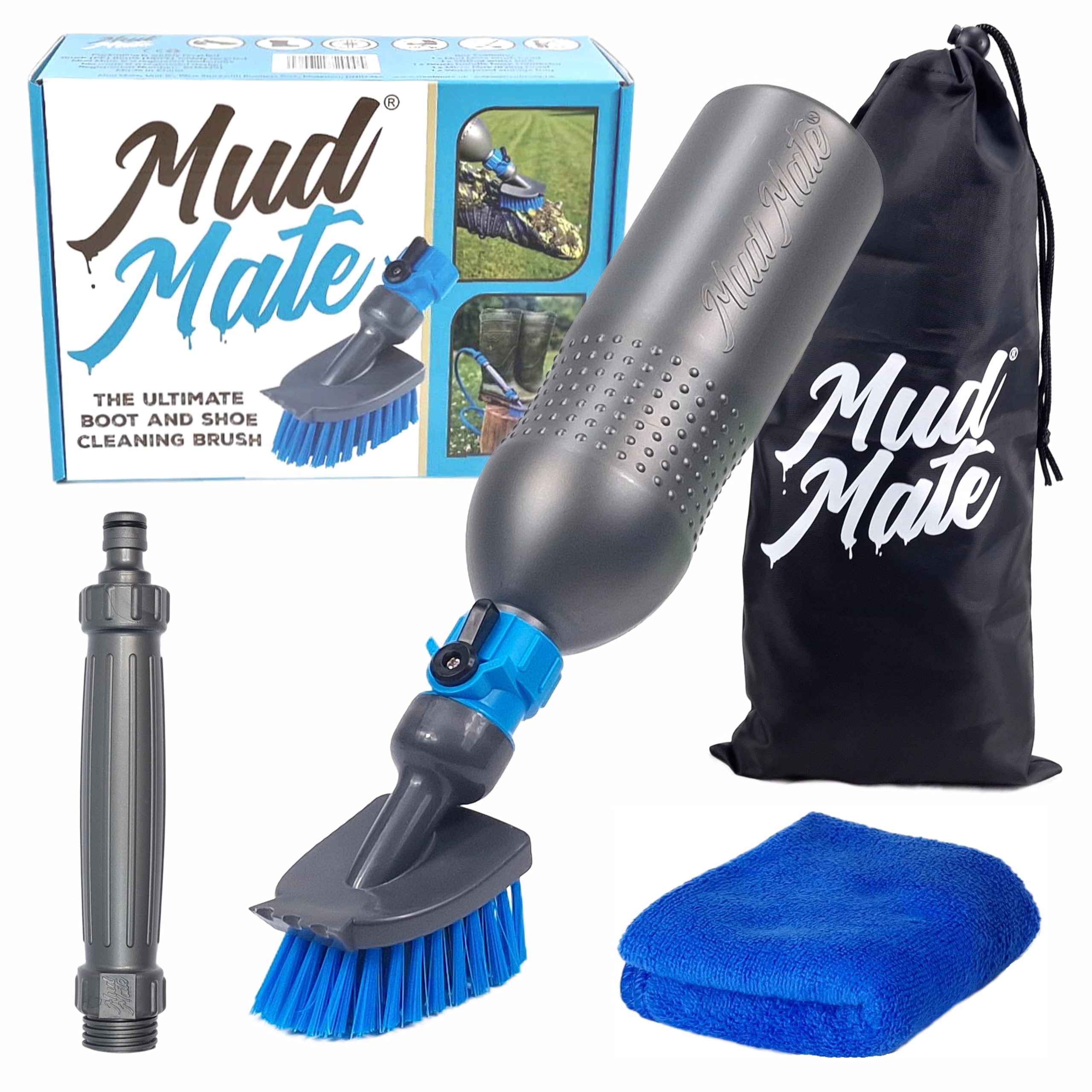 Sponsored Ad – Mud Mate Portable Boot Cleaner Brush - Heavy-Duty Muddy Boot & Shoe Scraper with 500ml Bottle & Garden Hose Adapter - For Football Boots, Wellies, Hiking Boots, Bike & Pushchair Wheels - Outdoor Gift
