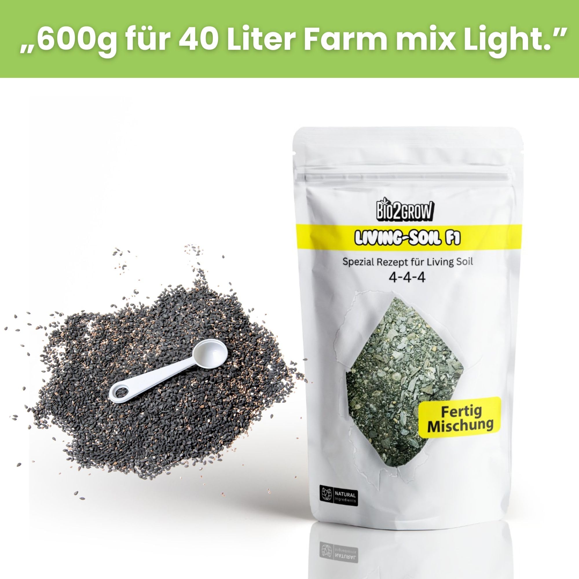 Living Soil F1 Dünger 2,4KG Organischer Bodenaktivator für lebendige Erde