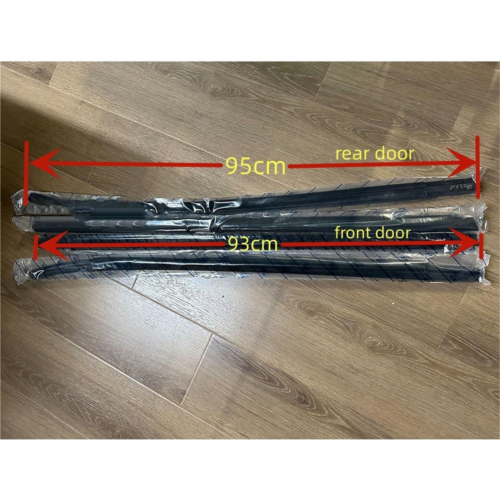 Junta de Goma 4 Exterior Negro O Cromo Ventana De Goma Vidrio Para Hyundai IX35 82210-2S000 Burlete Para Tucson LM 2nd 2010-2013 Protector Tira de Sellado de Goma(Black)