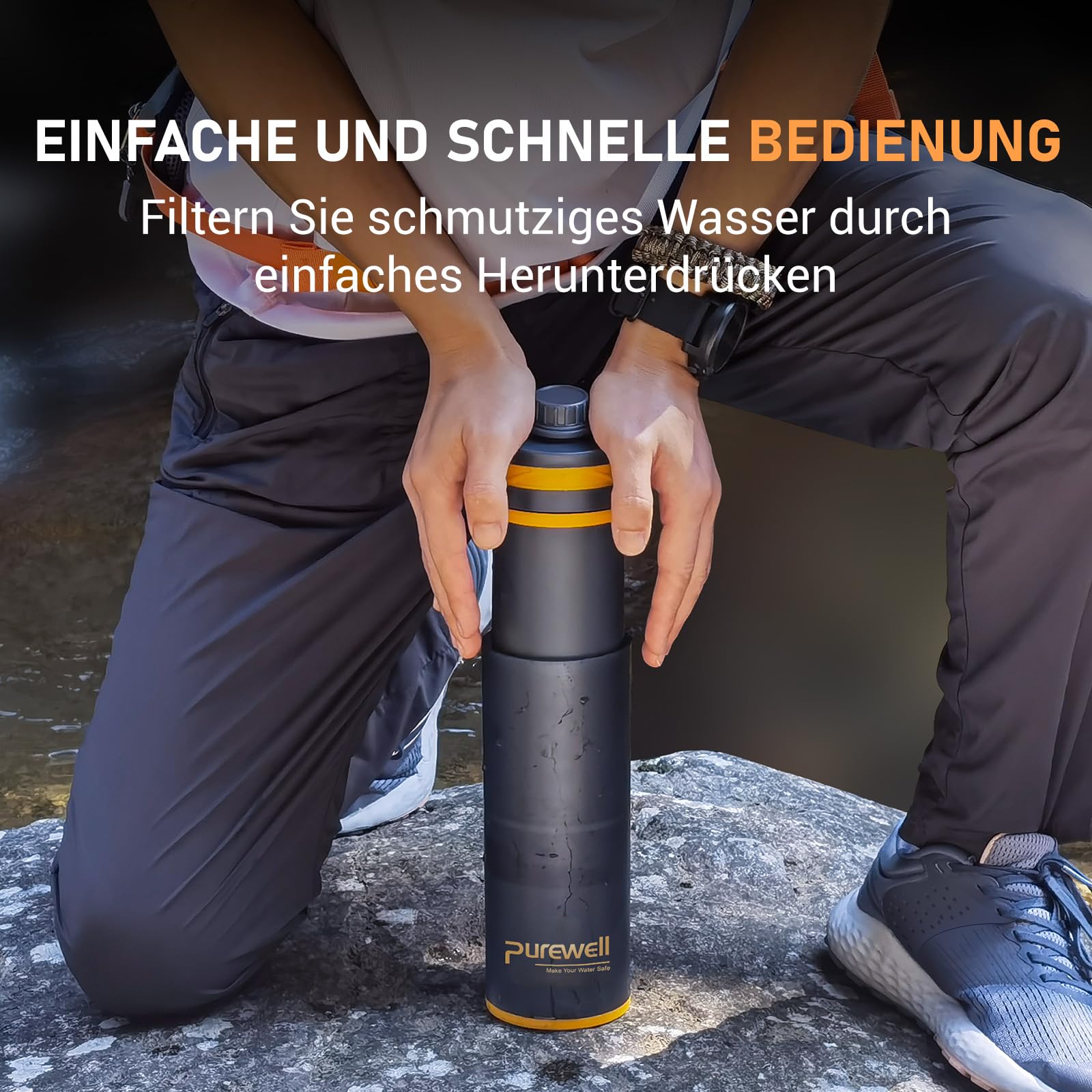 Bouteille Filtrante à Presser Outdoor Products, Neuve, Pour Randonnée Camping Voyage