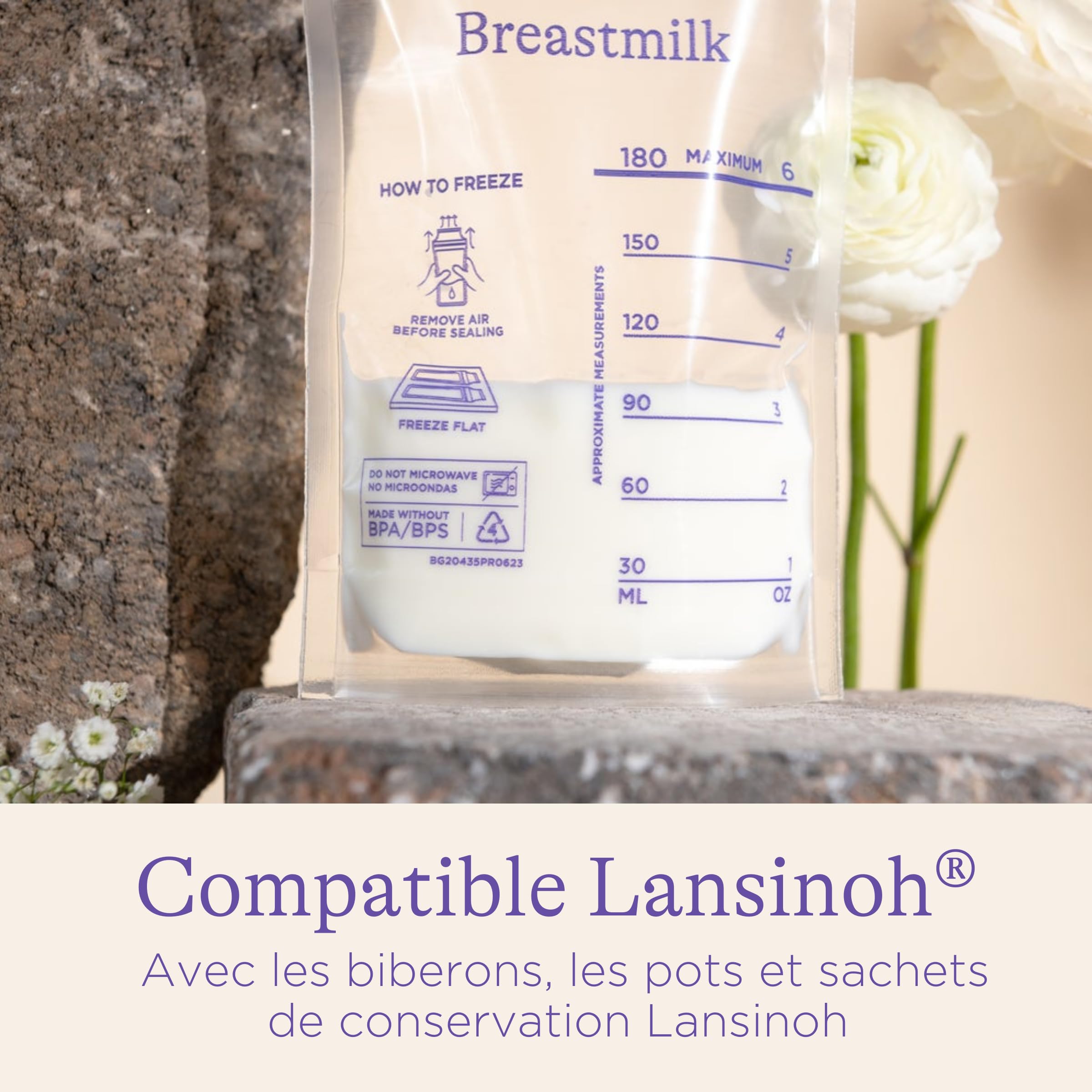 Lansinoh Tire-lait Manuel – Expression du Lait Maternel Sans Pile ni Branchement – Système Bi-Phase Stimulation & Expression – Téterelle ComfortFit – Léger, Discret, Utilisation à Une Main