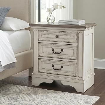Signature Design by Ashley Realyn Nightstand, Chipped White