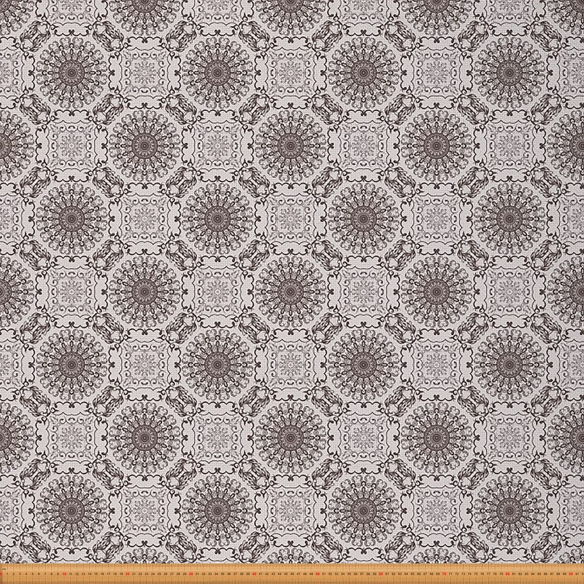 Tela bohemia con mandala para sillas, estilo vintage, tela geométrica floral al aire libre por The Yard, tela de estilo bohemio retro para proyectos de bricolaje en el hogar, 10 yardas, (920 x 150 cm