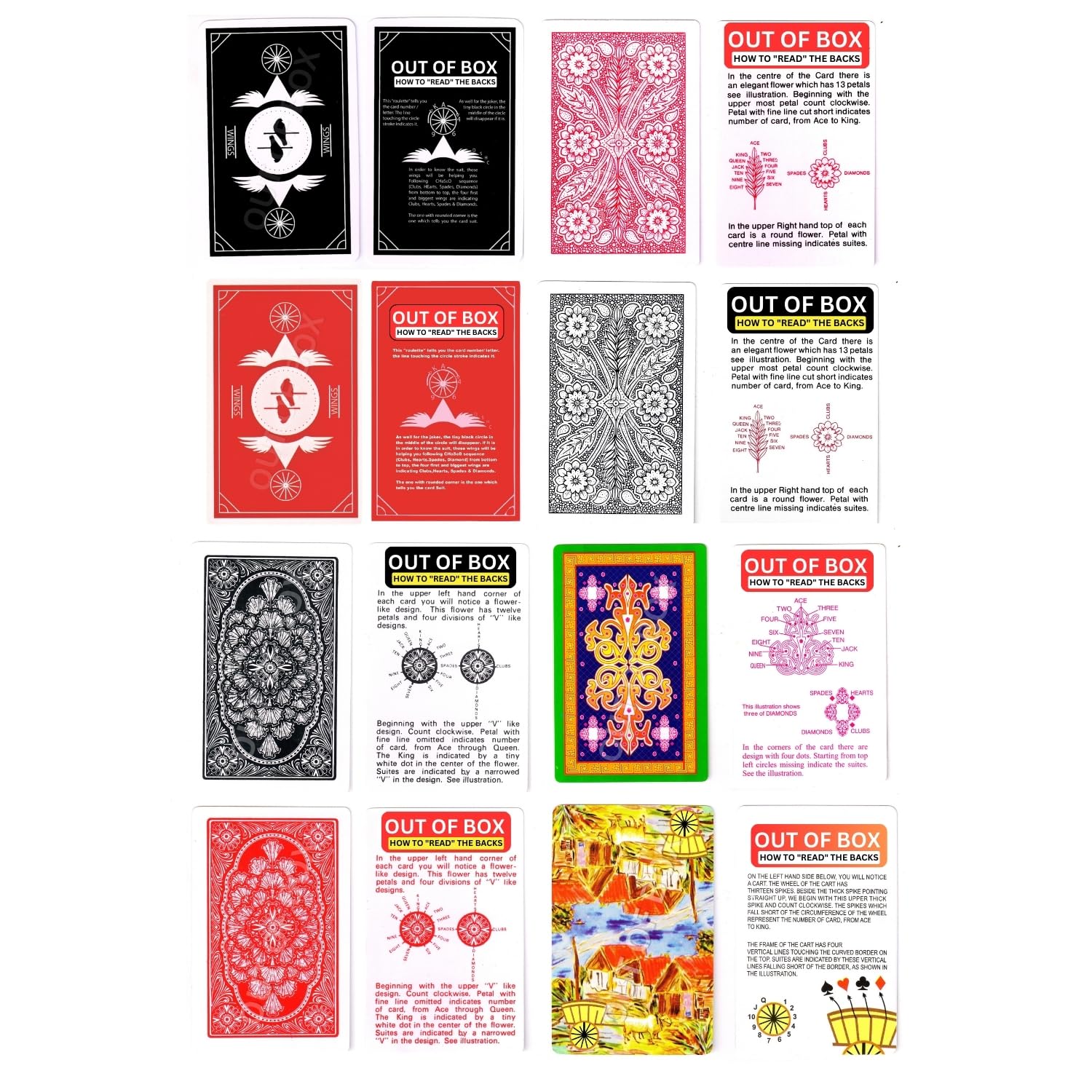 Out Of Box 8 Set Magic Spy Playing Cards Secret Trick Password for Every Card Best for Flash Game, Teen Patti, Rummy, Paplu, Magic Shows (B0CXJDDRC3) Amazon Price History, Amazon Price Tracker